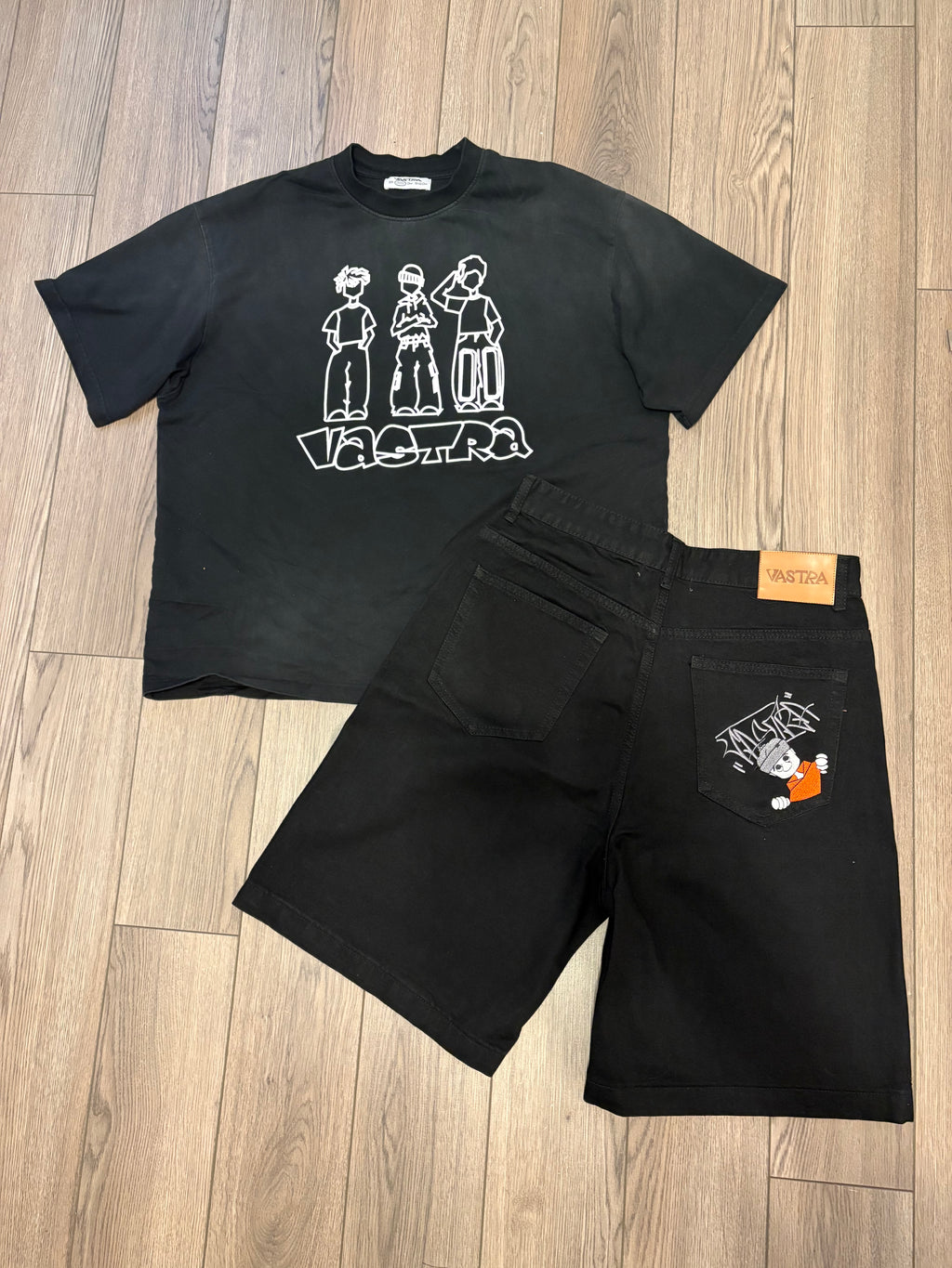 T-Shirt and Jorts Bundle (Black and Black)